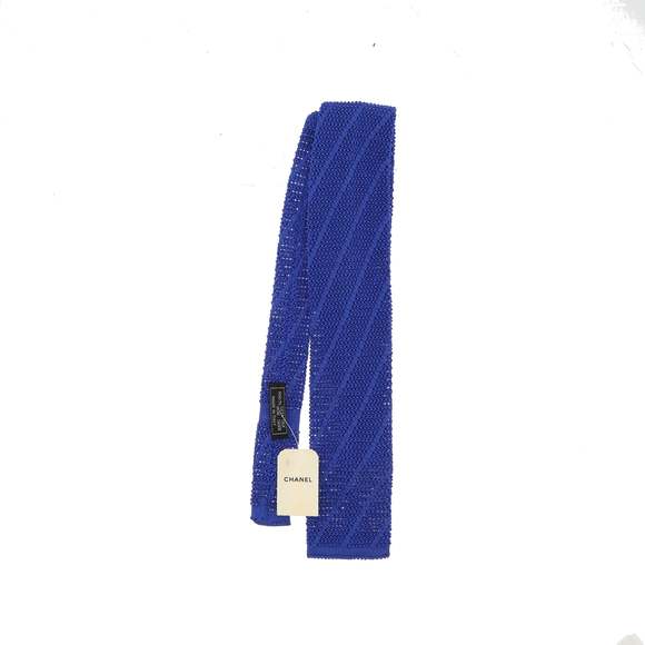 CHANEL Other - CHANEL Tie in Blue Silk